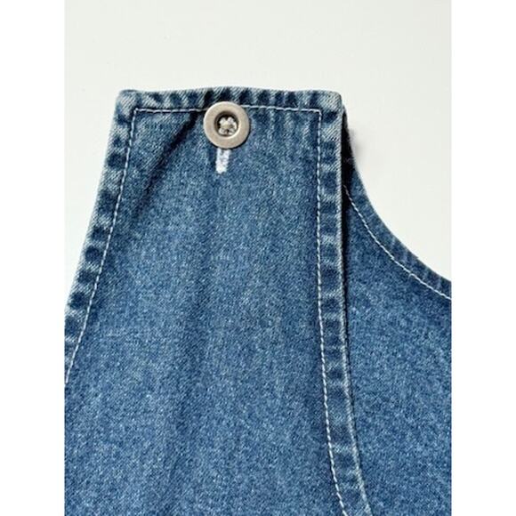 Vintage National Wildlife Federation Denim Jumper Dress Birds Pockets Large - Picture 6 of 10